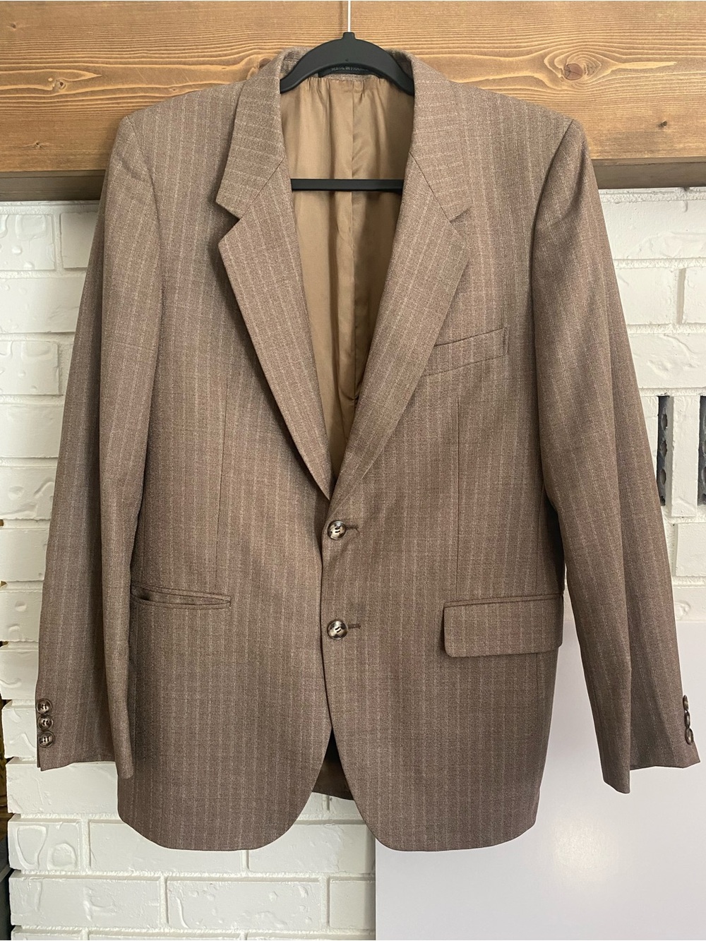 VTG Yves Saint Laurent Pour Homme Pinstripe Wool Blazer Made in France Size 38R